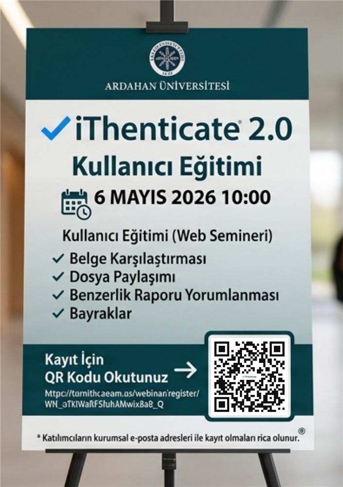 iThenticate 2.0 Eğitim Afişi