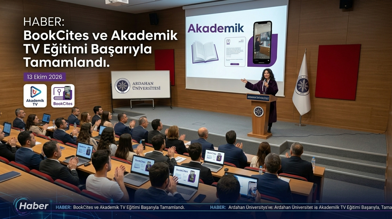 BookCites Atıf Dizini ve Akademik TV çevrim içi kullanıcı eğitimi 13 Ekim 2026 tarihinde başarıyla tamamlanmıştır.